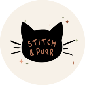 Stich and Purr ivory logo